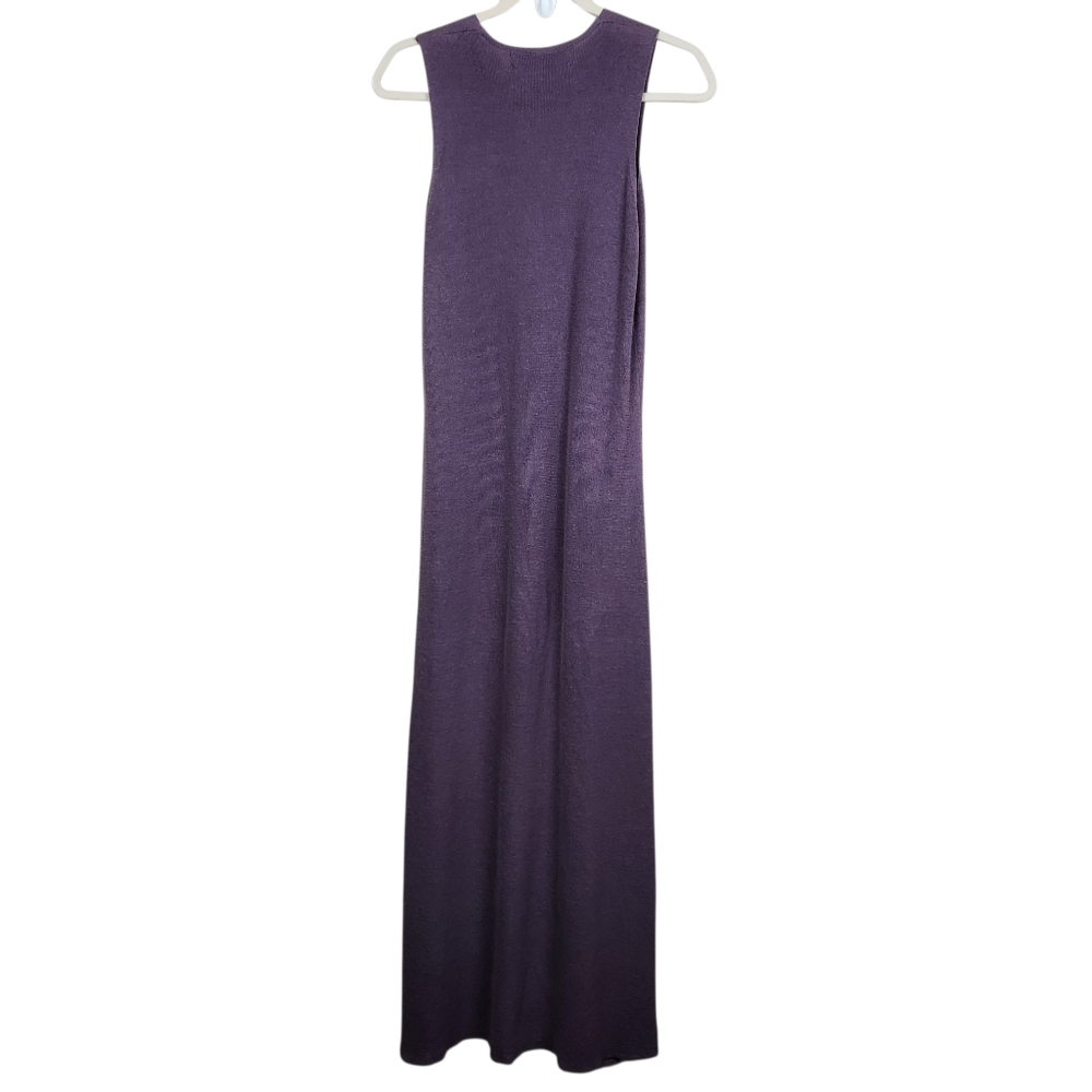 Double D Ranch Linen Blend Knit Heather Purple Plum Maxi Dress Womens Size M - Picture 4 of 8